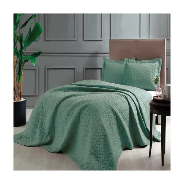TAÇ GLORY ÇİFT KİŞİLİK YATAK ÖRTÜSÜ YEŞİL