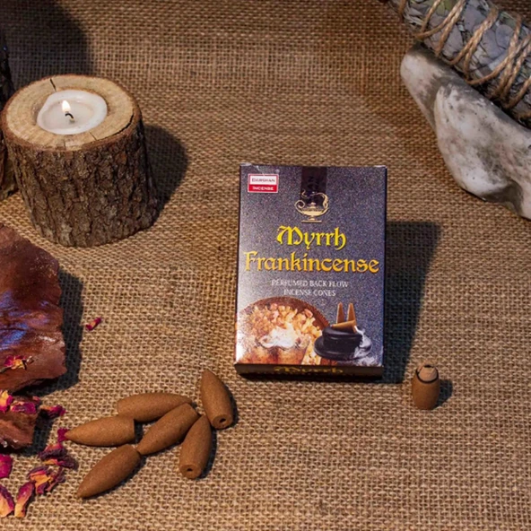 MYRRH FRANKİNCENSE KOKULU GERİ AKIŞ CONES TÜTSÜ