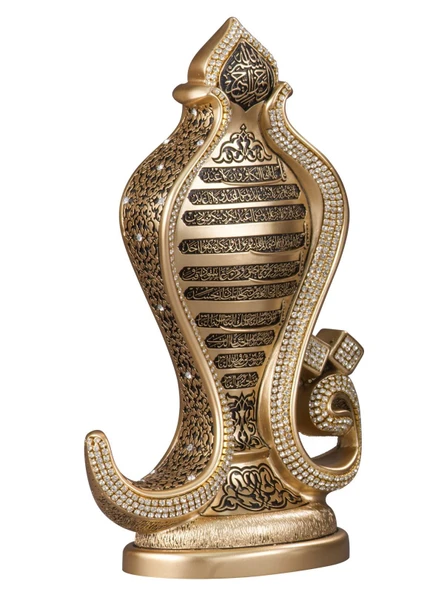 ZARİF DÖRT KUL BOYTU ORTA BOY SARI RENK BİBLO - 3