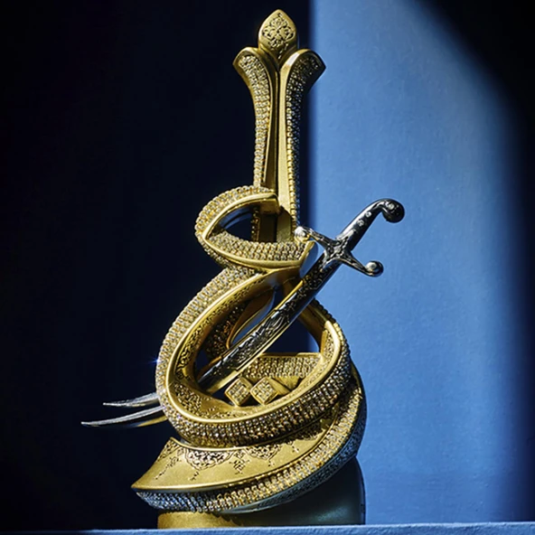 İSMİ ALİ BOYTU ORTA BOY GÜMÜŞ RENK BİBLO - 2