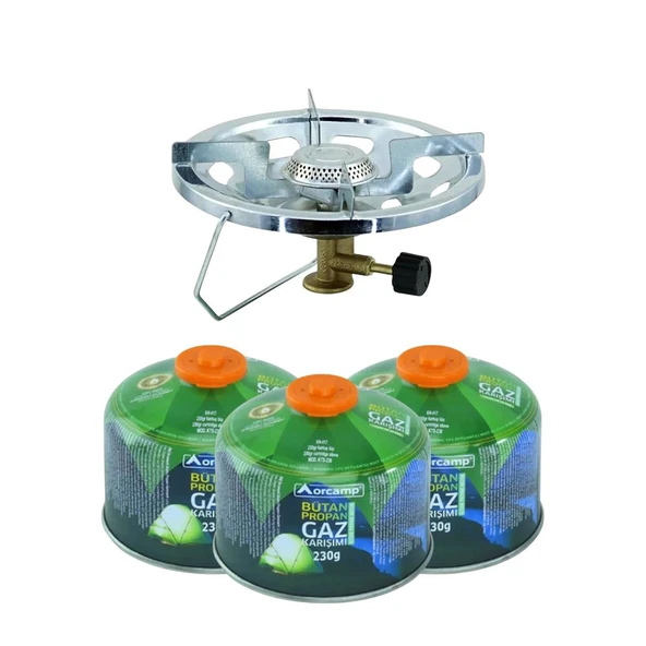 Orcamp Kamp Ocak K-500+3 Adet Tüp KTS-230 ORC-023-B3