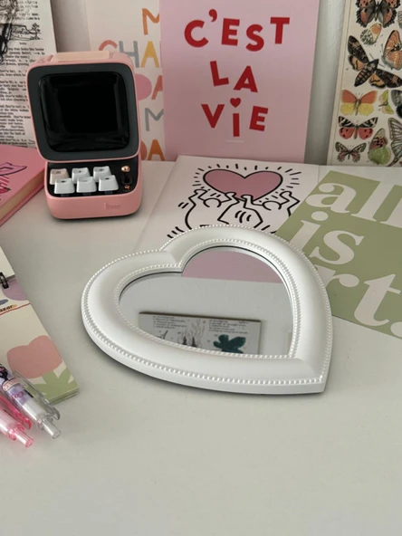 White Love Küçük Makyaj Aynası - 3