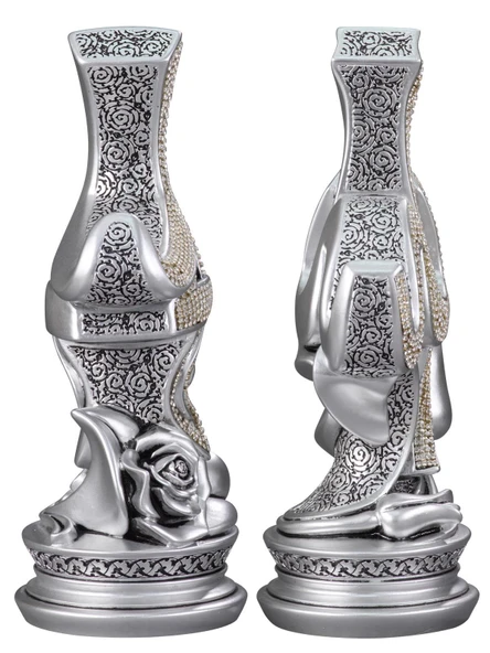 ZARİF SÜLÜS BOYTU ORTA BOY GÜMÜŞ RENK BİBLO - 5