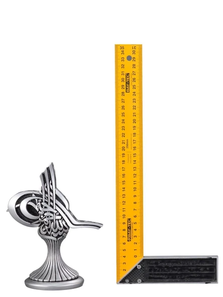 TUĞRA BOYTU ORTA BOY GÜMÜŞ RENK BİBLO - 4