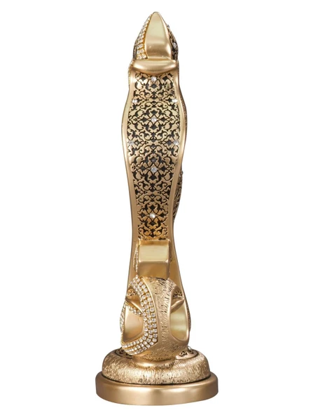 ZARİF DÖRT KUL BOYTU ORTA BOY SARI RENK BİBLO - 6