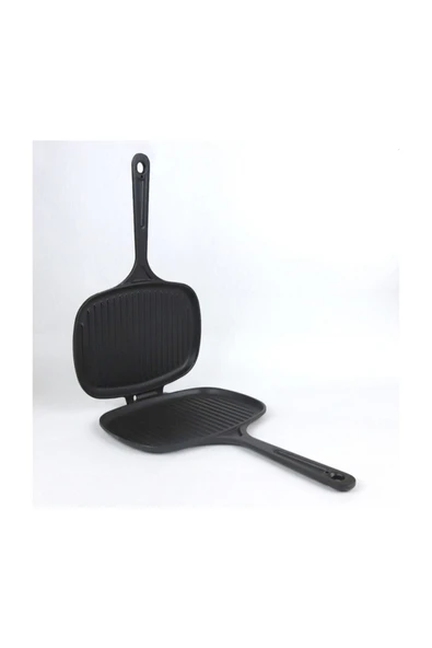 Lava Döküm El Tost Makinası Ocak Üstü Çizilmez Yapışmaz 18x26 cm 2-3 Porsiyon