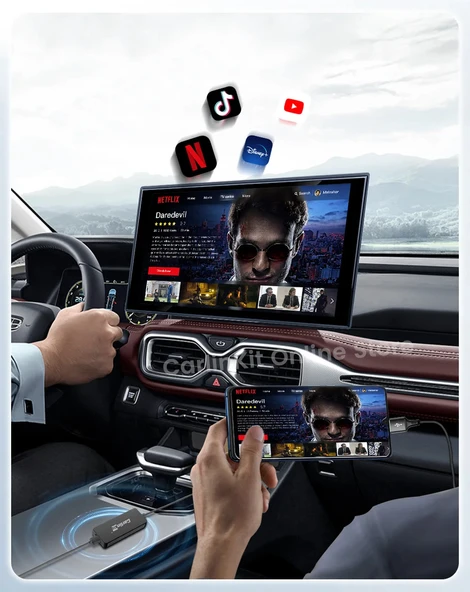 Monozone Carlinkit Multimedya Carplay Dönüştürücü CarPlay & Android Auto Apple-Android Head Unit - 4