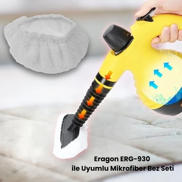 Eragon ERG-930 Buharlı Temizleyici ile Uyumlu Bez Seti - Resim 3