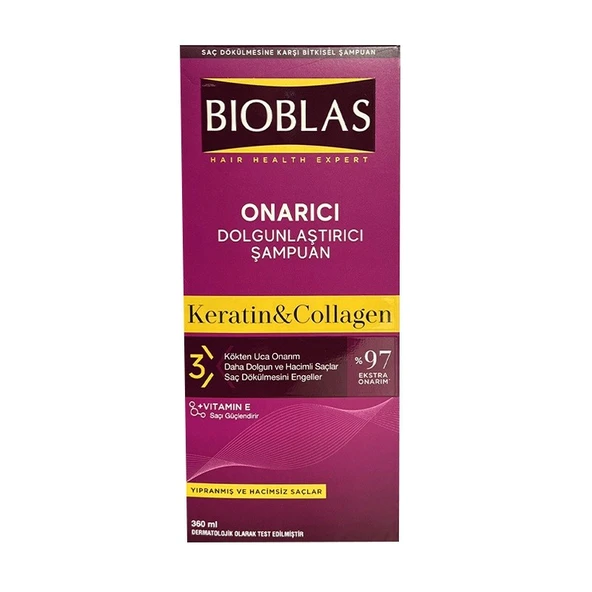 Bıoblas Şampuan Haır Health Onarıcı Collagen Yıpranmış Saçlar 360 Ml