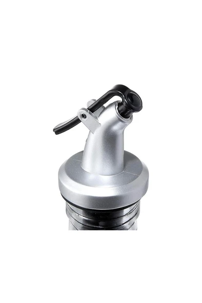 4 Adet Damlatmaz Yağdanlıklık Sirkelik Şişe Ucu Kapağı Tıpası Gri Siyah - 6