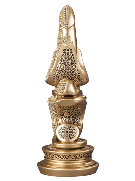 ESAMEYN OVAL BOYTU ORTA BOY SARI RENK BİBLO - 3