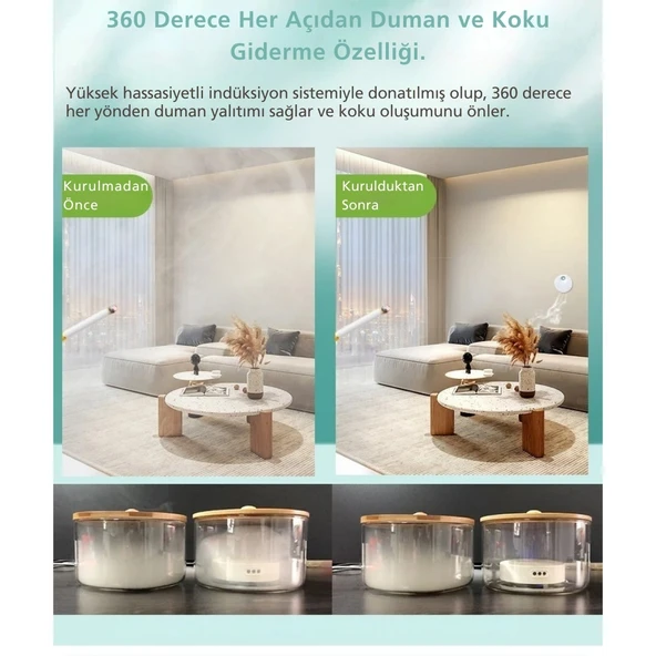 Monozone Evcil Hayvan Koku Giderici Kum Kokusu Arıtımı  Sigara Odası Sterilizasyon Pet Hava Temizleme - 8