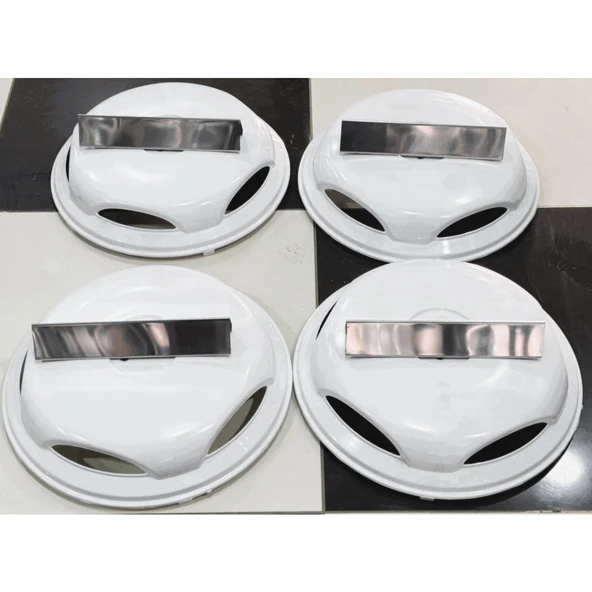 VOLKSWAGEN CRAFTER 16'' İNÇ BEYAZ JANT KAPAĞI 4 ADET PİRAMİT KOLLU FIRFIR - 2