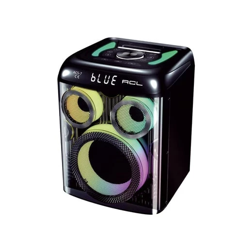 Acl 50W Gücünde 8 inch Hoparlörlü Mikrofonlu, RGB Işıklı Bluetooth Hoparlör ACS-7 - 2