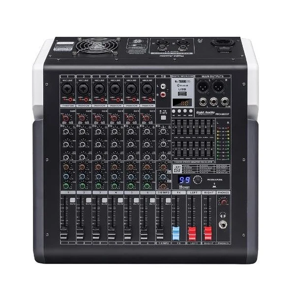 GOLD AUDİO PRO-M808P 8 KANALLI 2x450 WATT 99 EFEKTLİ ANFİLİ MİKSER ürün görseli