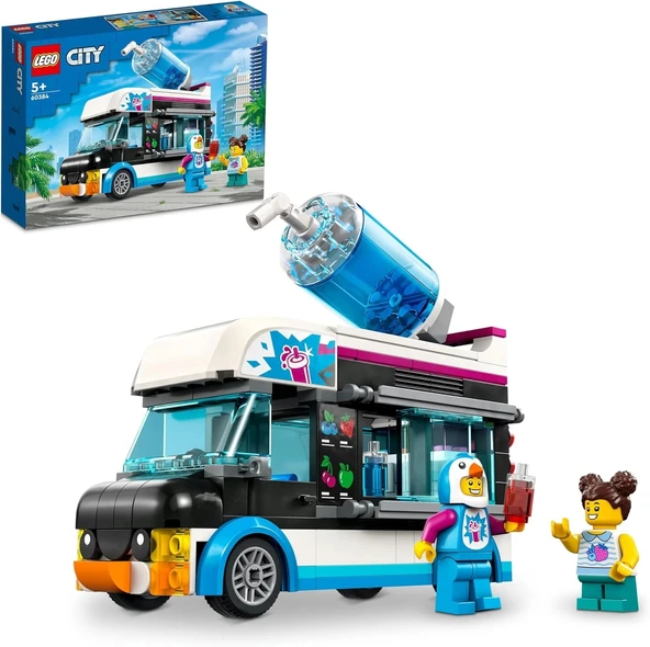 LEGO® City Penguen Buzlaş Arabası 60384-5 Yaş ve Üzeri Çocuklar için Seyyar Satıcı Oyuncak Yapım Seti (194 Parça)