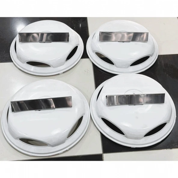 VOLKSWAGEN CRAFTER 16'' İNÇ BEYAZ JANT KAPAĞI 4 ADET PİRAMİT KOLLU FIRFIR - 3