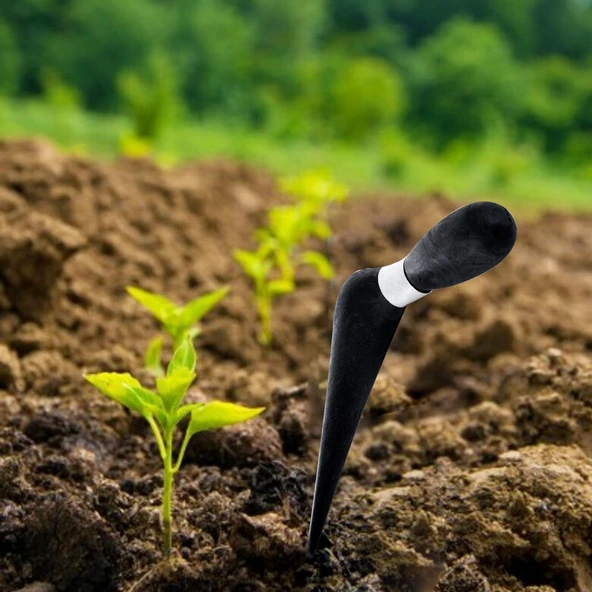 Fide Dikme Aparatı Aleti Fide Dikici Ve Sökücü Siyah Plastik 18 cm (10 Adet) - 4