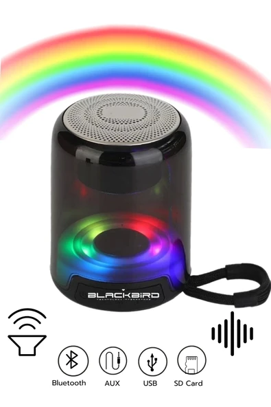 Acl 5.3V Bluetooth RGB Işıklı TF/U-DISK/Aux Destekli Bluetooth Hoparlör ACS-9