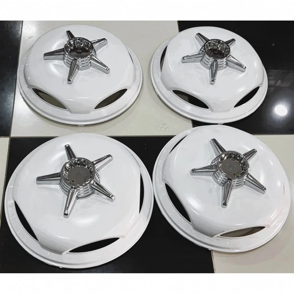 FORD TRANSİT TEK TEKER-JUMBO 16'' İNÇ BEYAZ JANT KAPAĞI 4 ADET 5 KOLLU FIRFIR