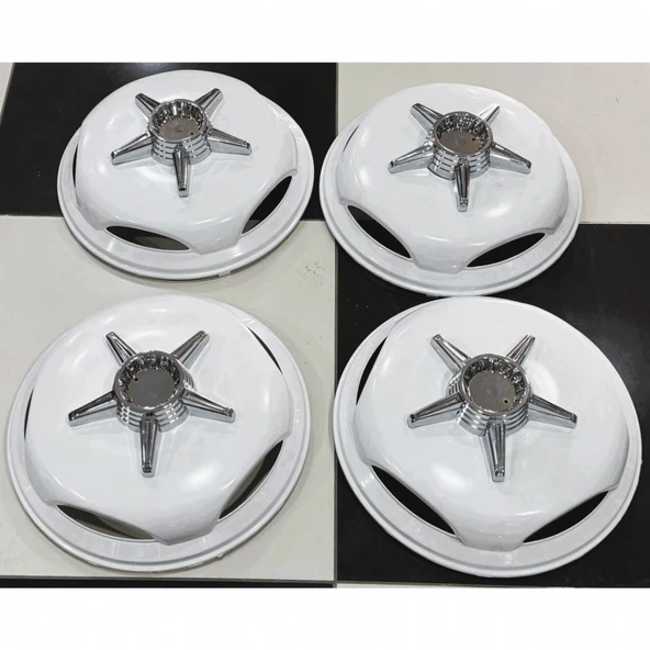 VOLKSWAGEN CRAFTER 16'' İNÇ BEYAZ JANT KAPAĞI 4 ADET 5 KOLLU FIRFIR