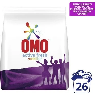 Omo Active Fresh Renkliler 4 kg x 2 Adet - Resim 2