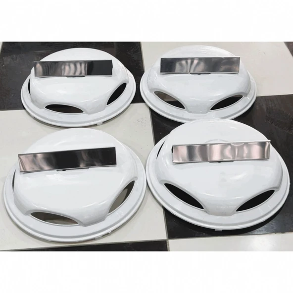 VOLKSWAGEN CRAFTER 16'' İNÇ BEYAZ JANT KAPAĞI 4 ADET PİRAMİT KOLLU FIRFIR - 7