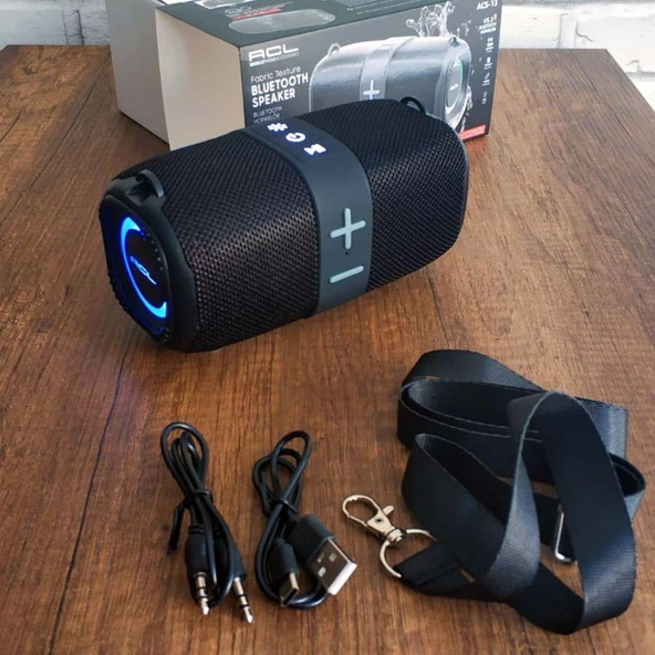 Acl 5.3V Bluetooth Kumaş Dokulu Su Geçirmez Bluetooth Hoparlör ACS-13 - 4
