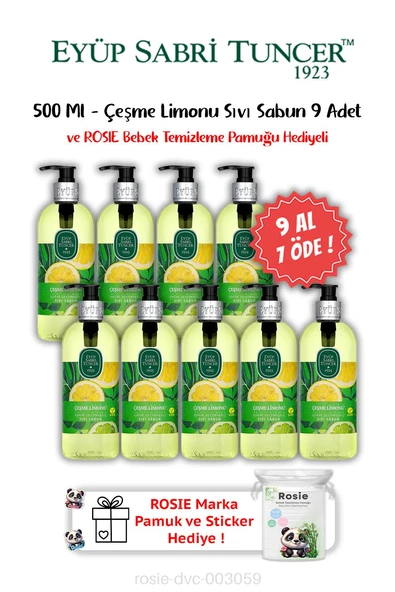 9 AL 7 ÖDE Çeşme Limonu Sıvı Sabun 500 ML ve ROSIE Hediyeli ürün görseli