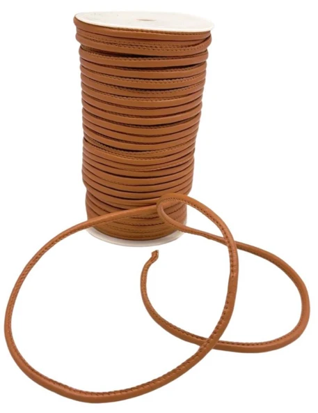 Angel Çanta Aksesuar 5 Mm Sütlü Kahve  Renk Suni Deri İp 1 metre ürün görseli