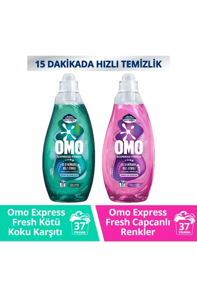 Omo Express Fresh Beyaz Ve Renkliler 1480 ml Renkli Ve Siyah 1480 ml