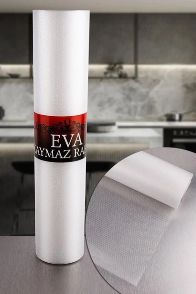 Eva Şeffaf Raf Örtüsü-Dolap Ve Çekmece İçi Kaymaz Kaydırmaz Örtü 45X10