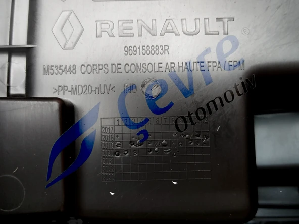 Kol Dayama Konsolu Komple İcon Paket  - Renault Clio 5 969155134R - 3