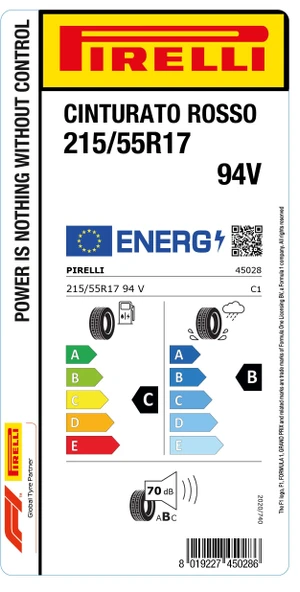 -215/55r17 94v pirelli cint rosso yaz lastiği 2025 - Resim 2