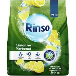 Rinso Limon ve Karbonat 4 kg Renkiler ve Beyazlar Toz Deterjan x 2 Adet - 2