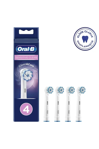 Oral B Şarjlı Diş Fırçası Yedek Başlık Sensitive Clean 4Lü