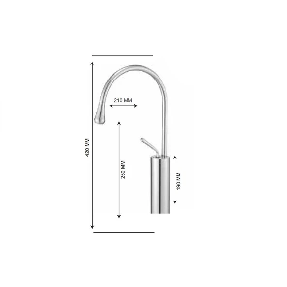 Gms Damla Çanak Siyah Altın Lavabo Bataryası DML001-SA - 2