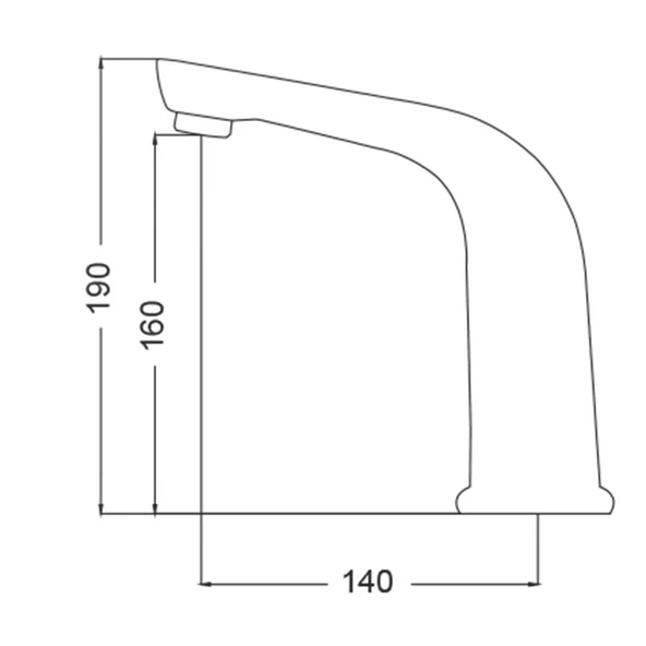 Gms Fotoselli Sensörlü Beyaz Lavabo Musluk Bataryası Tek Girişli FT014-B - 2