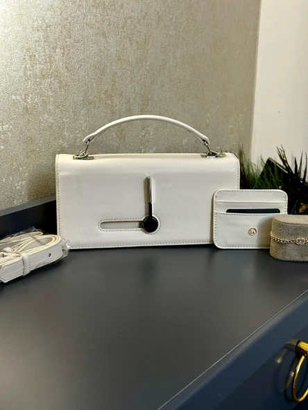 Armine Kartlık ve Bileklik Hediyeli El Ve Kol Çantası Omuz Çantası VS.BLKT.0151 - Resim 5