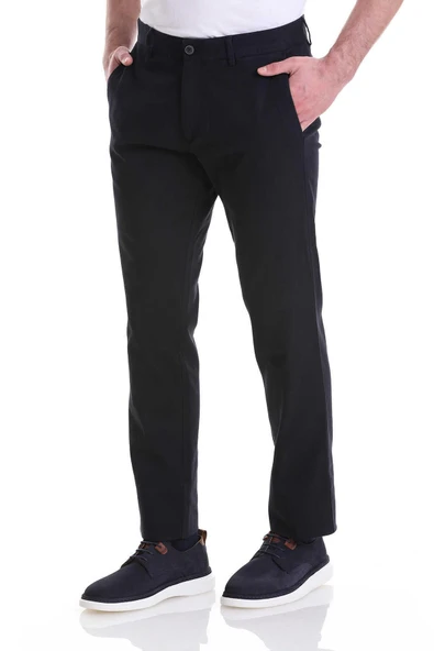 Avasar Erkek Lacivert Regular Fit Keten Pantolon-7230 - 3