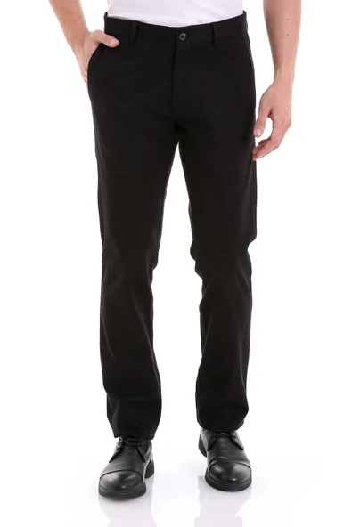 Avasar Erkek Siyah Regular Fit Keten Pantolon-7229 - 2