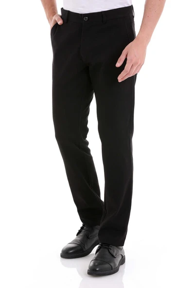 Avasar Erkek Siyah Regular Fit Keten Pantolon-7229