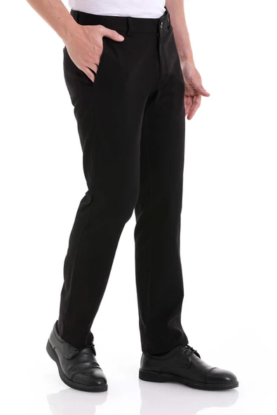 Avasar Erkek Siyah Regular Fit Keten Pantolon-7229 - 3