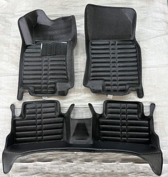 Tesla Y Uyumlu 2022 Sonrası 5D Havuzlu Karbon Dizayn Paspas Seti ürün görseli