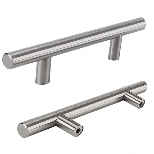 Pürüzsüz 128 mm İnox Metal 10 Adet Dolap Dolabı Mobilya Mutfak Çekmece Kapak Kulbu Kulpu Kulpları - 7