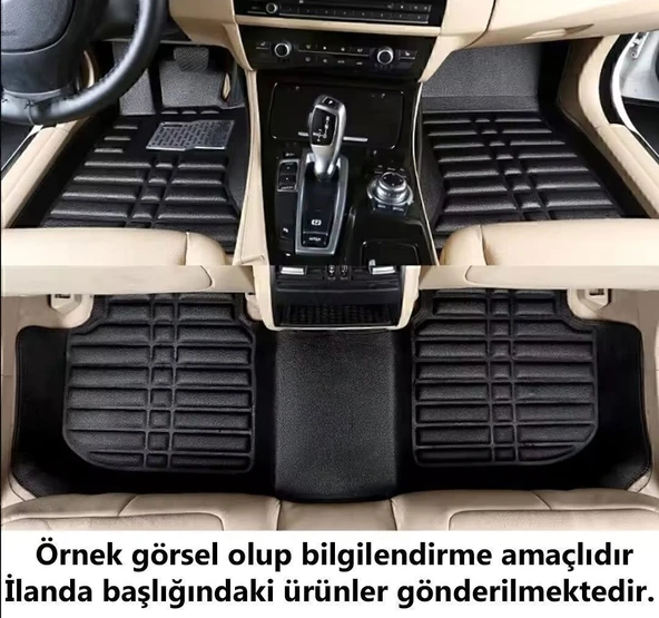 Nissan Qashqai Uyumlu 2014-2021 5D Havuzlu Karbon Dizayn Paspas Seti - Resim 2