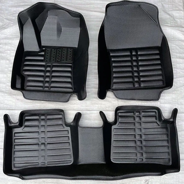 Citroen C5 Aircross Uyumlu 2020 Sonrası 5D Havuzlu Karbon Dizayn Paspas Seti ürün görseli