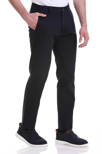 Avasar Erkek Lacivert Regular Fit Keten Pantolon-7230