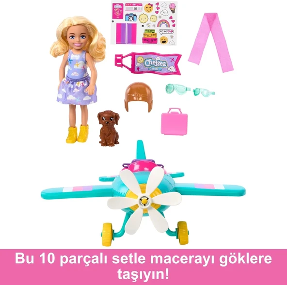 Barbie ® Chelsea'nin Pervaneli Mini Uçağı Oyun Seti HTK38 - 2