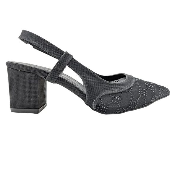 Ingeborg | Abiye Kalın Topuklu Sivri Burun Ayakkabı - Resim 2